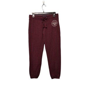 Women's Brick Red Sweatpants Aeropostale Elastic Bottom Drawstring